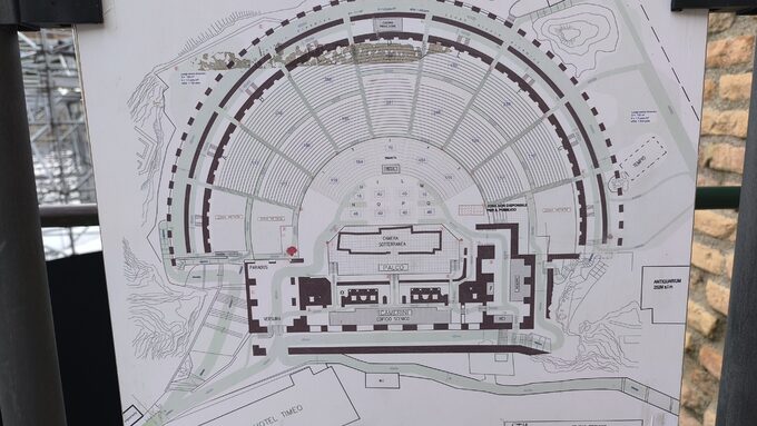 Plan du théâtre romain de Taormina 