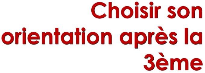 Choisir son orientation après la 3ième